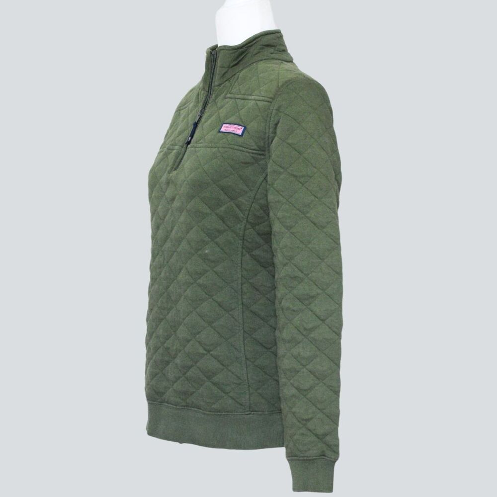 VINEYARD VINES Women's Diamond Quilted Pullover Shirt Size S - Picture 2 of 9